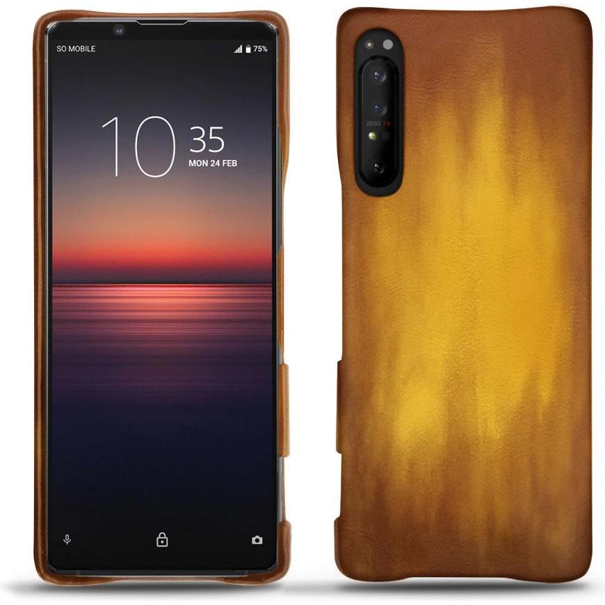 Noreve Lederschutzhülle (Sony Xperia 1 II), Smartphone Hülle, Gold