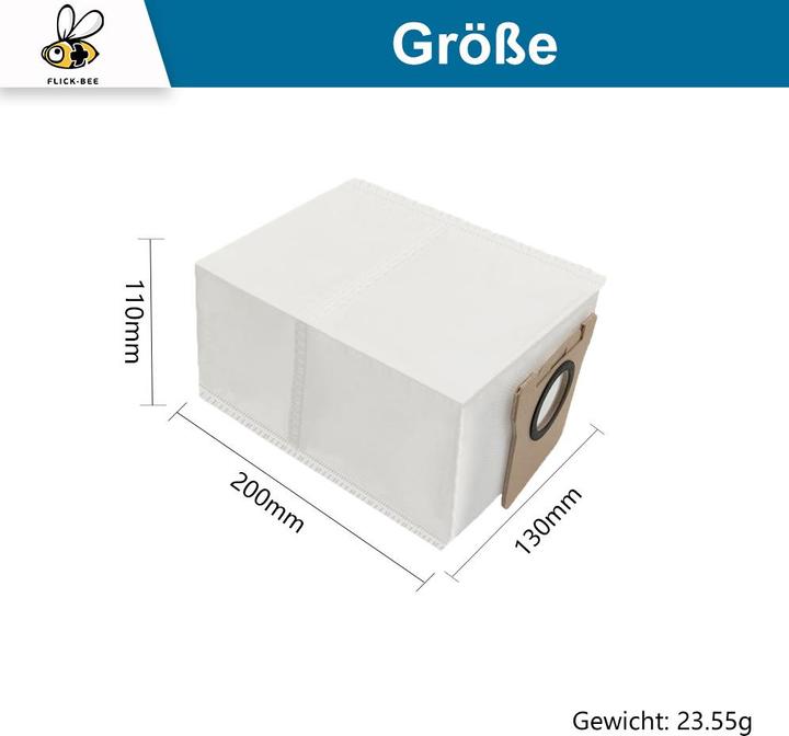 Produktbild Flickbee Staubbeutel zu Dreame L10 / L20 Ultra & Xiaomi X10+ X20+ (1x)