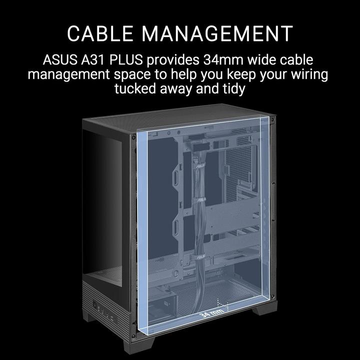 Produktbild ASUS A31 Plus Tg Argb Black (ATX, mATX, Mini-ITX)
