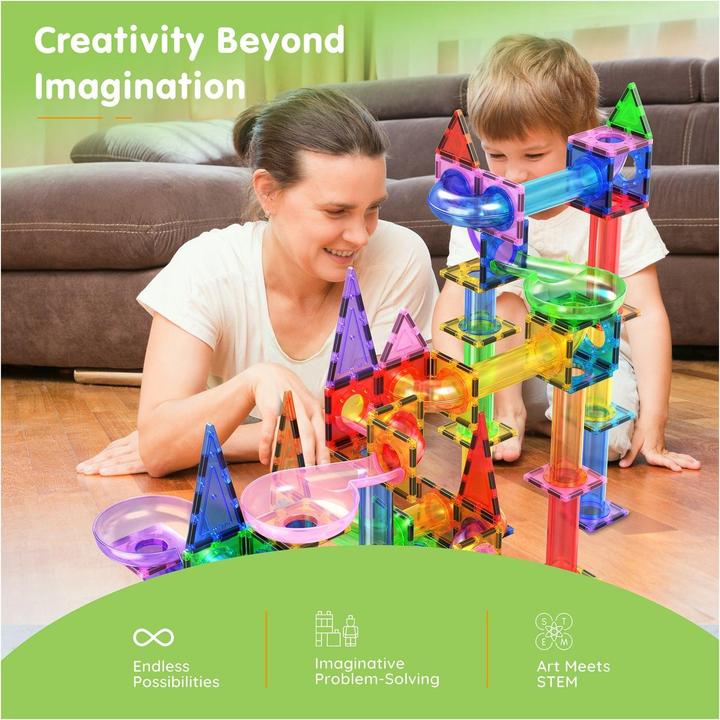 Actual product image PicassoTiles 150pc Marble run set