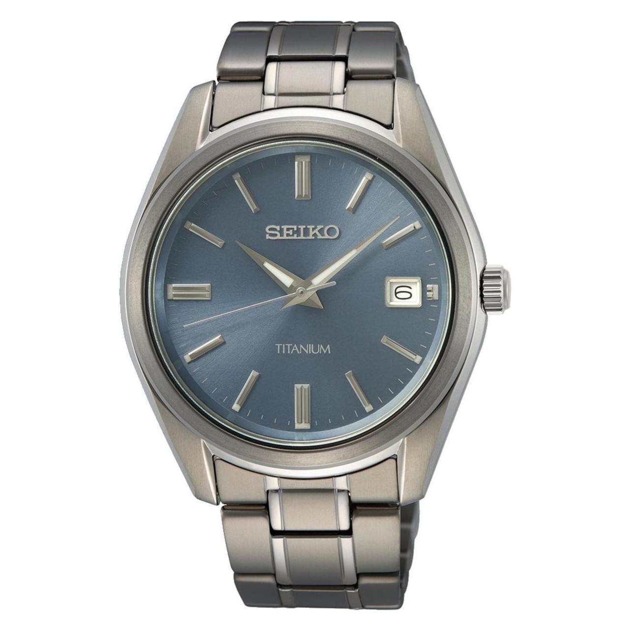 Seiko, Armbanduhr, Quarz, Grau, (Analoguhr, 40 mm)