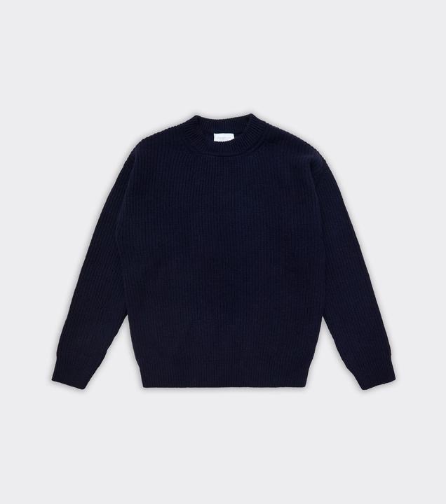 Produktbild Diana Studio Marineblauer Wollpullover mit Rundhalsausschnitt (M)