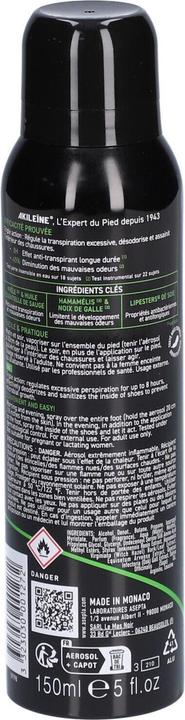 Produktbild Akileïne AKILEINE Grün Fuss&Schuhspr 3in1 Reinigen 150 ml (Fussdeodorant & -puder, 150 ml)