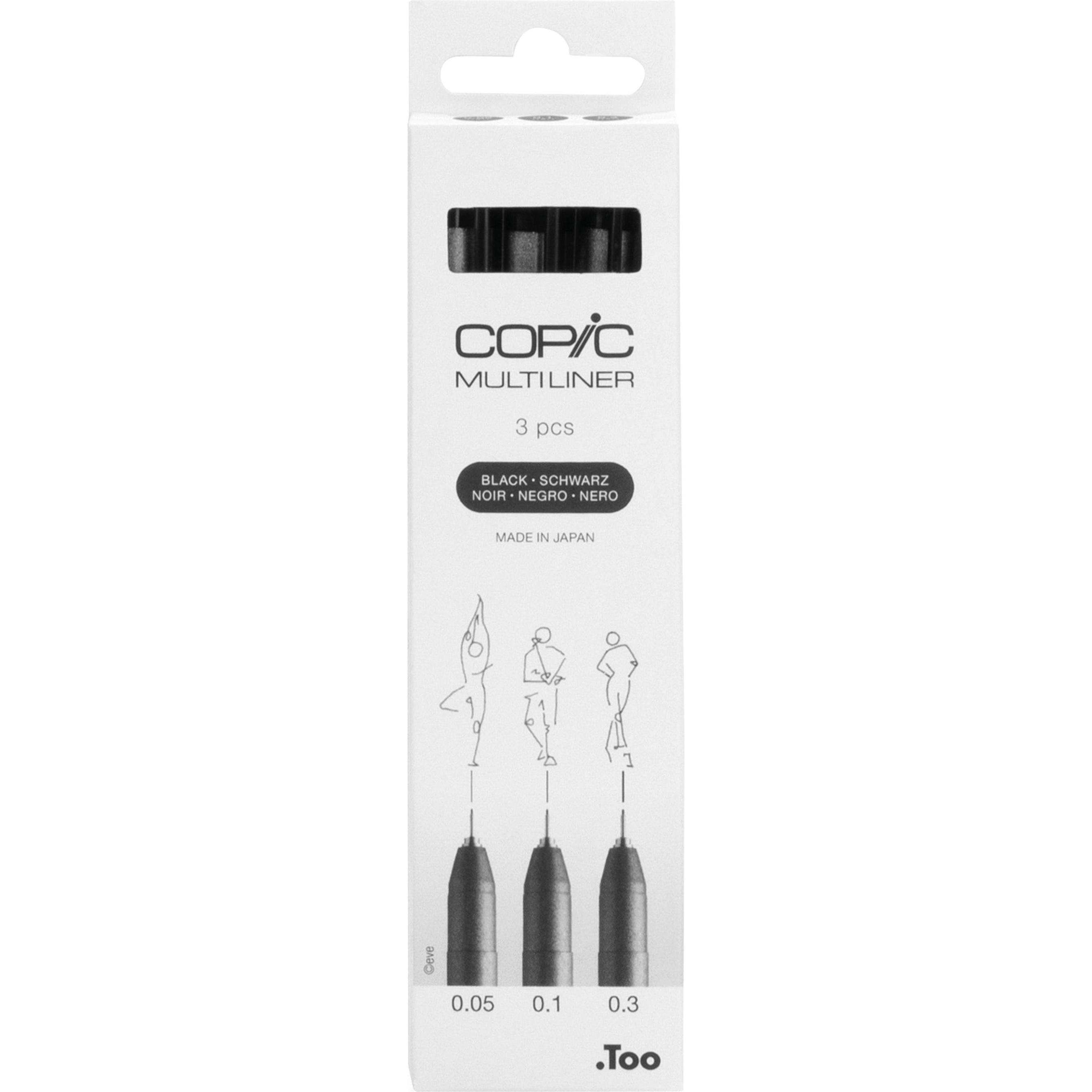Copic, Schreibstifte, Multiliner (Schwarz, 3 x)