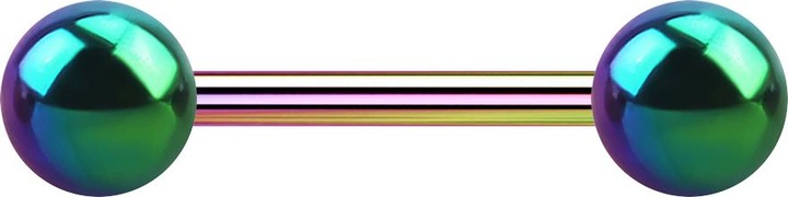 Produktbild Star Piercing Barbell farbig mit zwei Kugeln (ohne Messing, Titan G23)