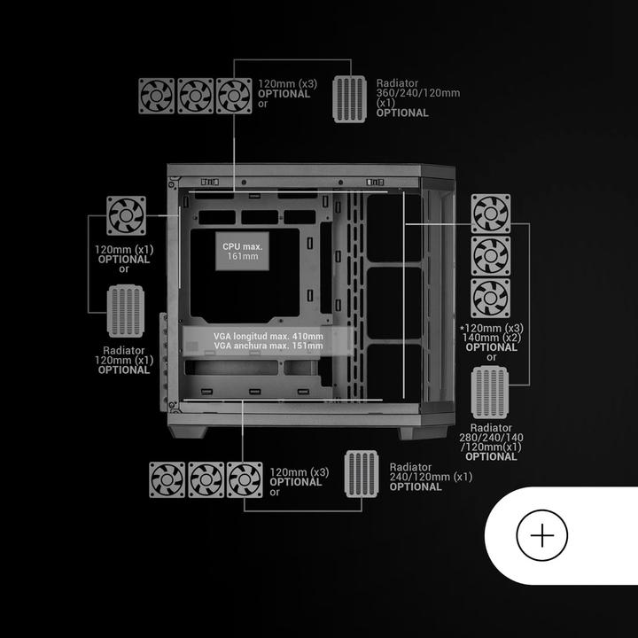 Produktbild Mars Gaming MC-3TCORE (ATX, mATX, Mini-ITX)