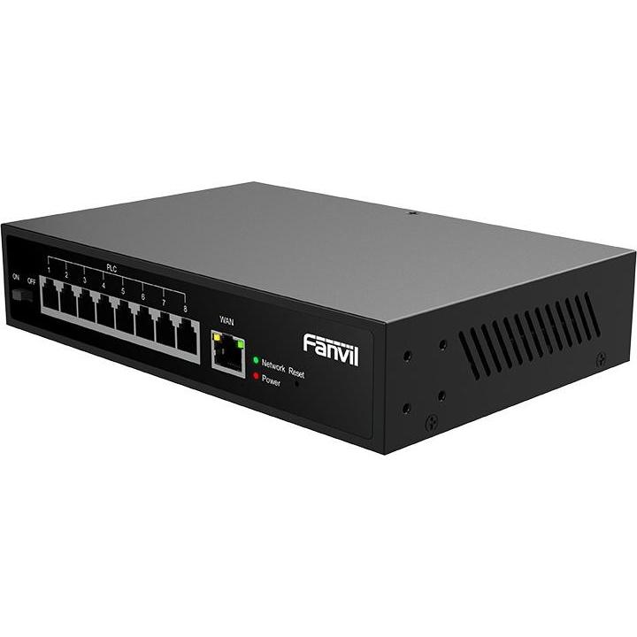 Fanvil PN8 2-Wire PoE Switch (8 Ports), Netzwerk Switch, Schwarz