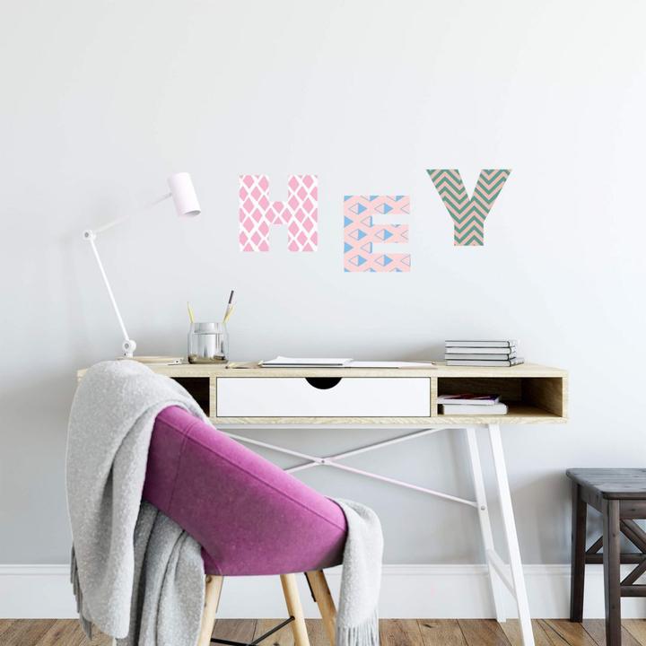 Immagine prodotto Trenddeko Alfabeto modello geometrico (48 x 70 cm, 41 x 60 cm, 61 x 90 cm, 68 x 100 cm, 71 x 100 cm, 54 x 80 cm)