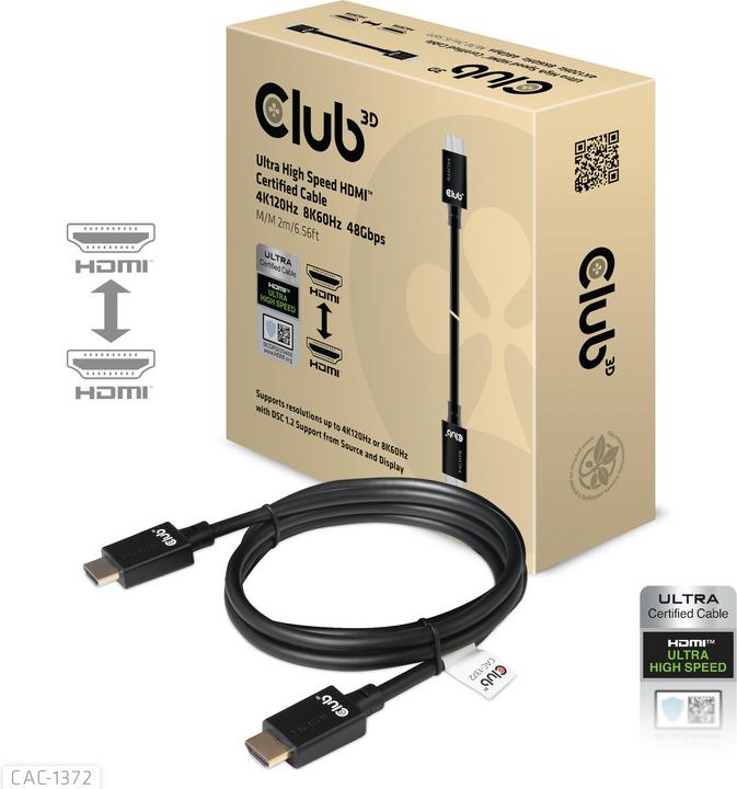 Actual product image Club 3D HDMI (Typ A) — HDMI (Typ A) (2 m, HDMI)