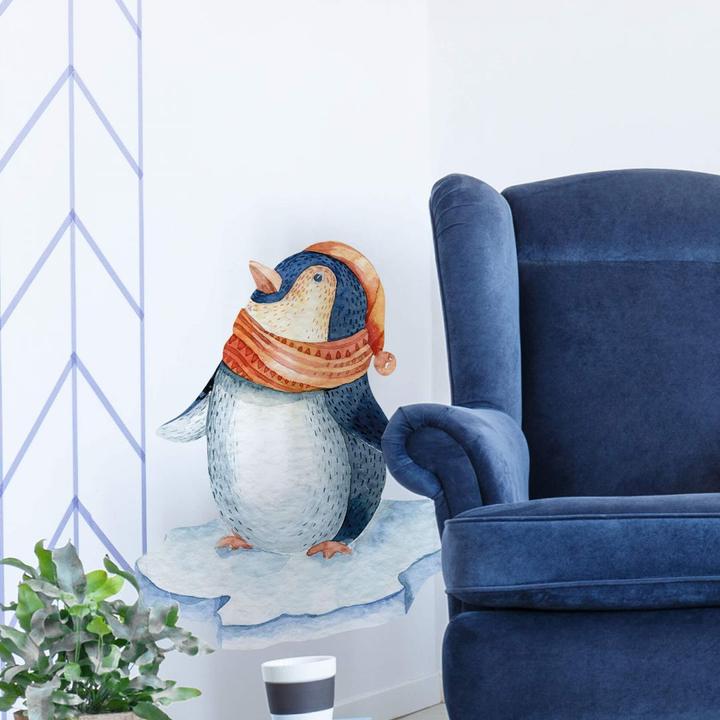 Produktbild Trenddeko Pinguin auf Eisscholle (100 x 89 cm)