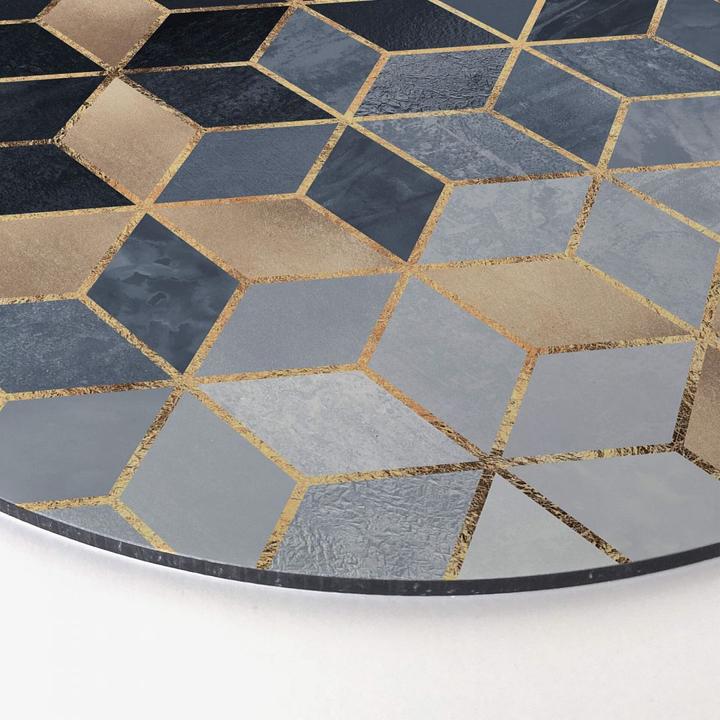 Produktbild Trenddeko Blaue Geometrie (70 x 70 cm)