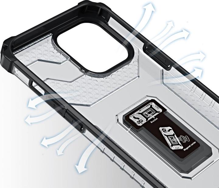 Produktbild Hurtel Crystal Ring Case Kickstand Tough Rugged Cover for iPhone 13 Pro black (Apple iPhone 13 Pro)