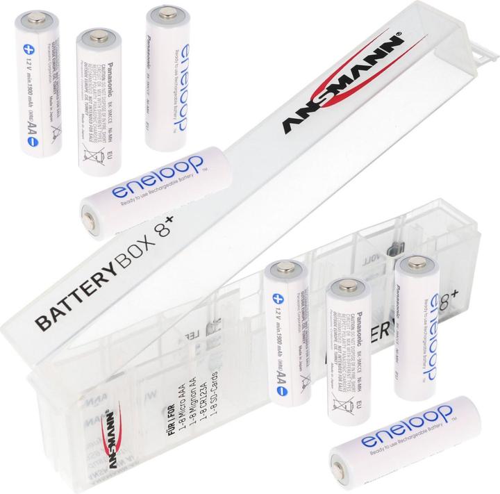 Image du produit Panasonic Accu Eneloop Mignon 8x AA dans une boîte de rangement pratique (8 pcs, AA, 1900 mAh)