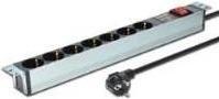 Productafbeelding Digitus 7-voudige contactdoosstrook, aluminium (7x, CEE 7/3, 2 m)