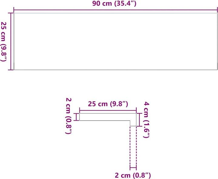 Immagine prodotto VidaXL Gradini per scale 2 pz. Rovere massiccio marrone scuro 90x25x2 cm