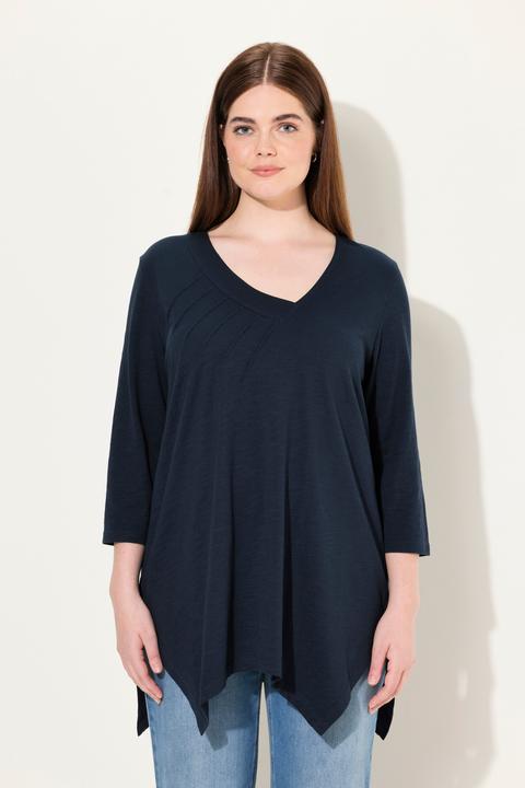 Produktbild Ulla Popken Shirt, A-Linie, V-Ausschnitt, 3/4-Arm (42, 44)