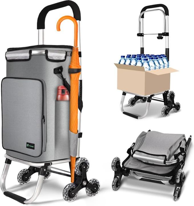 Vounot Einkaufstrolley mit Treppensteiger