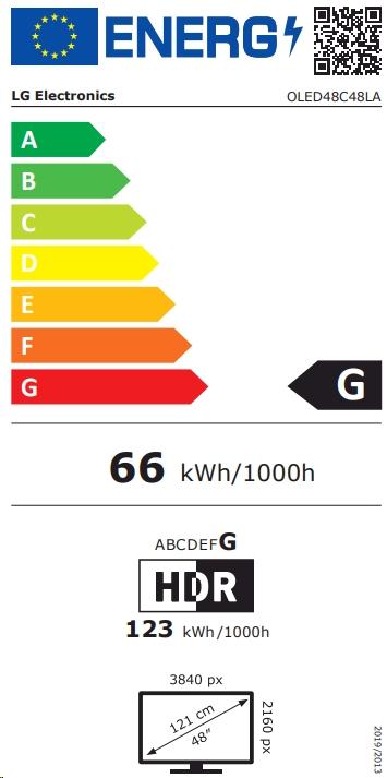 Energie-Label LG OLED48C48LA (48", C4, OLED, 4K, 2024)