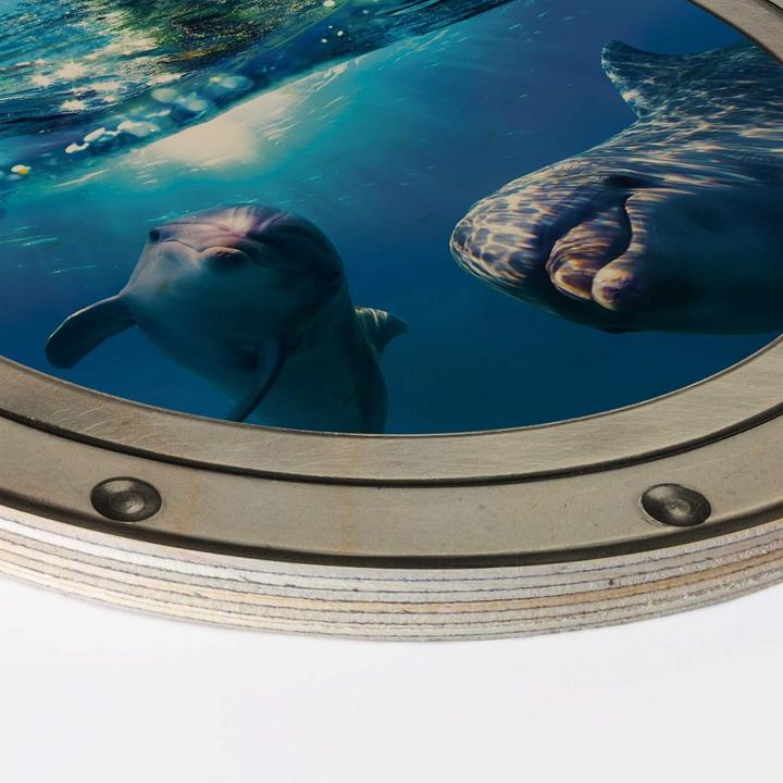 Produktbild Trenddeko 3D Optik - Dolphins Underwater (Ø 30 cm)
