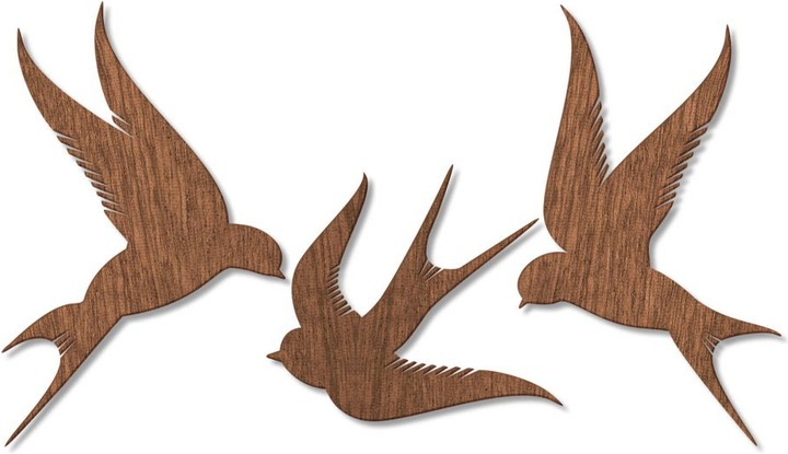Immagine prodotto Trenddeko Uccelli (3 parti) (70 x 40 cm)