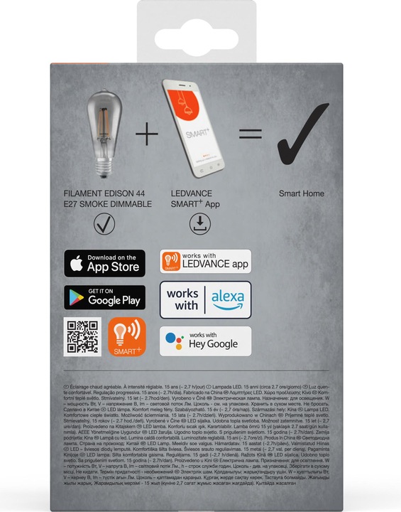 Produktbild Ledvance Smart+ Wifi Filament Edison (E27, 6 W, 540 lm, 1 x, F)