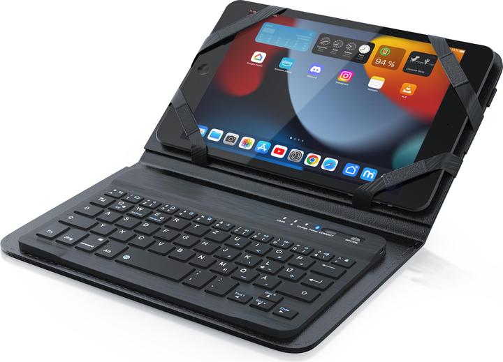 Produktbild Aplic Tablet Tastatur, Bluetooth, Kunstledercase für 7-8" Tablets, flaches & kompaktes Format (DE, 7 - 8" Tablets)