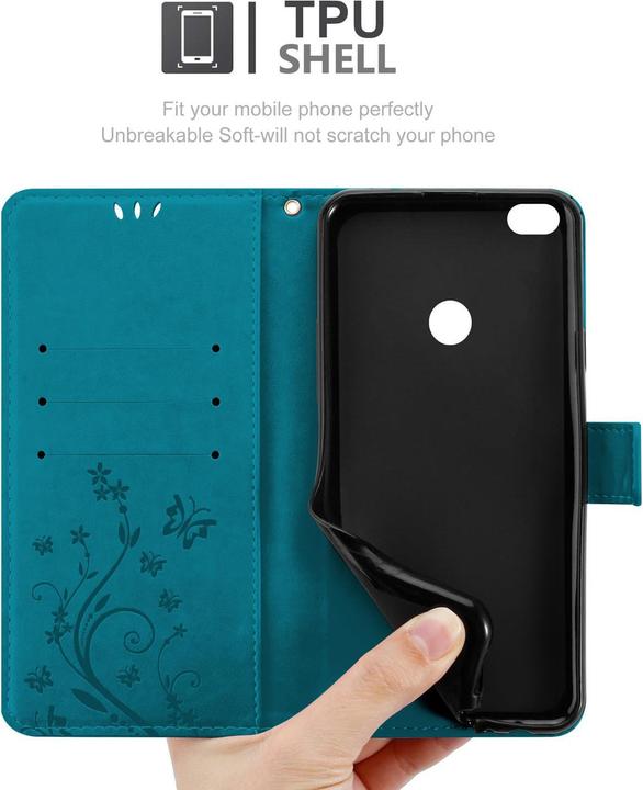 Produktbild Cadorabo Flower Book Cover (Huawei P8 Lite (2017))