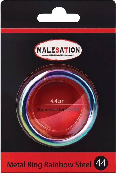 Actual product image Malesation Metal Ring Rainbow Steel 44 (4.40 cm)