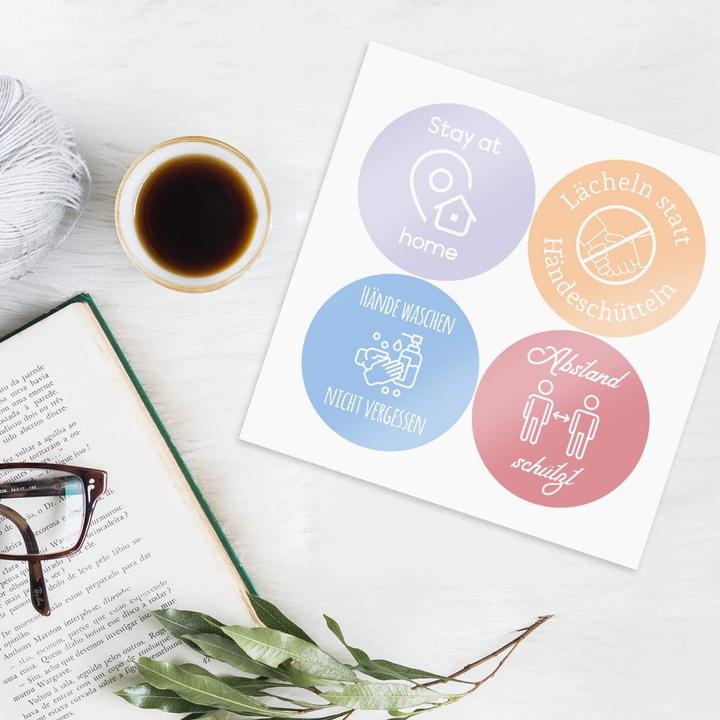 Actual product image Trenddeko Corona sticker set (50 x 50 cm, 60 x 60 cm, 30 x 30 cm, 40 x 40 cm, 70 x 70 cm)