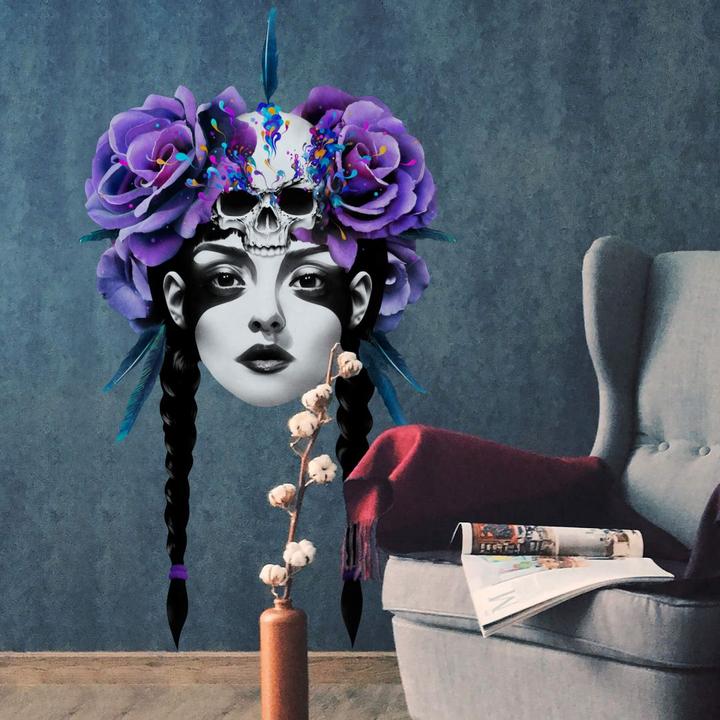 Produktbild Trenddeko New Way Warrior - Totenschädel (84 x 140 cm)