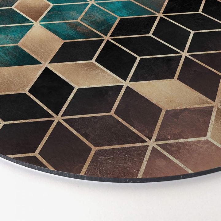 Image du produit Trenddeko Géométrie vert doré (70 x 70 cm)