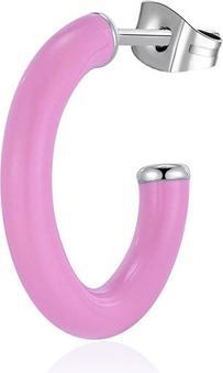 Produktbild Sagapo S'Agapo Single Round Earring With Pink Enamel Vibes Svb42