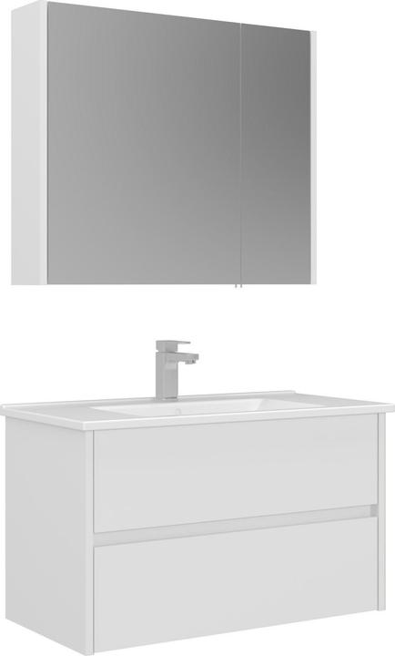Produktbild Homitis Arno 85 Bathroom Cabinet With Sink & Mirror Set (2 Pieces)