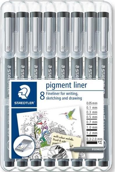 Actual product image Staedtler Pigment Liner 308 (Black, 8 x)