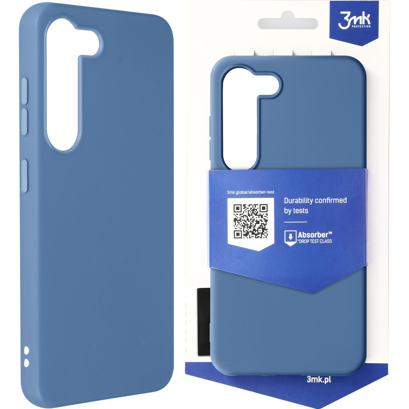 3MK Matt Case Soft Touch Silikonhülle Series (Samsung Galaxy S23), Smartphone Hülle, Blau