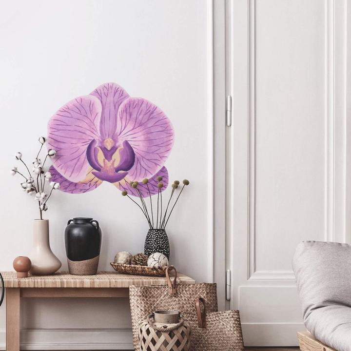Produktbild Trenddeko Orchideenblüte Watercolor (15 x 14 cm, 55 x 50 cm, 25 x 23 cm, 35 x 32 cm, 65 x 59 cm, 45 x 41 cm)