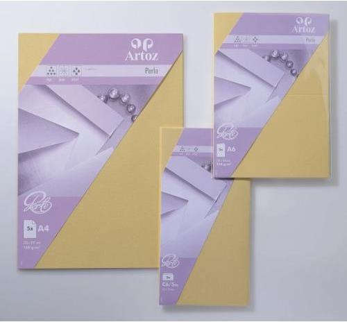 Produktbild Artoz Perle Karten ivory (15.5 x 15.5 cm, 250 g/m², 5 x)
