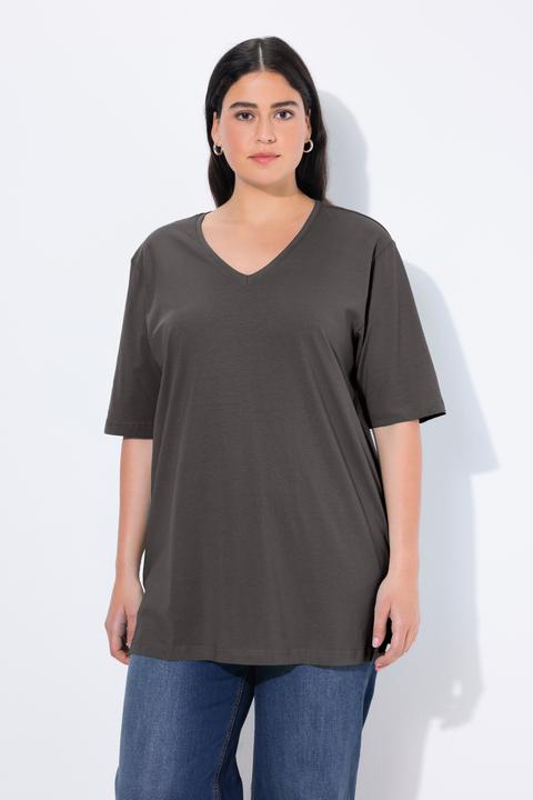 Produktbild Ulla Popken T-Shirt, V-Ausschnitt, Relaxed, Halbarm (60)
