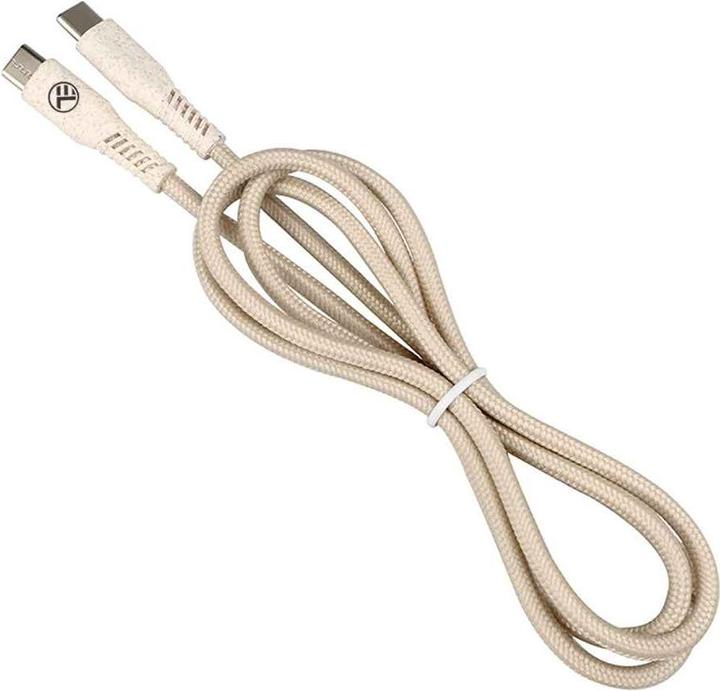 Produktbild Tellur Green Data Cable Type-C to Type-C 3A PD60W 1m nylon cream (1 m, USB 3.2 Gen 2, 60 W)