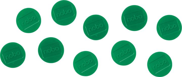 Produktbild Nobo Magnet rund 32mm 1915303 grün 10 Stück (10 x)
