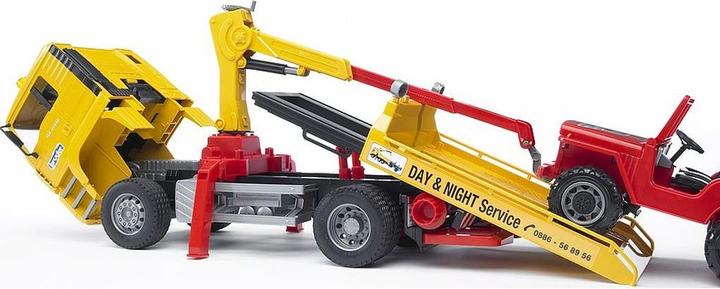 Actual product image Bruder Man tow truck with off-road vehicle