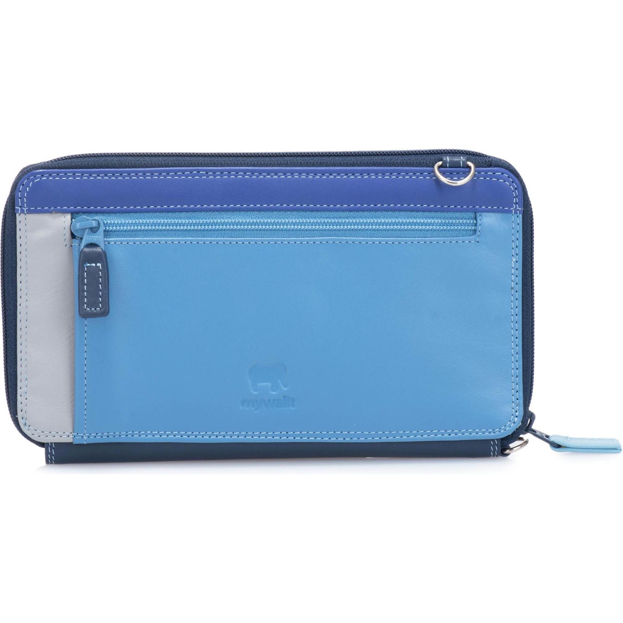 Thumbnail - Mywalit, Herren, Portemonnaie, Geldbörse Leder 11 cm, Blau