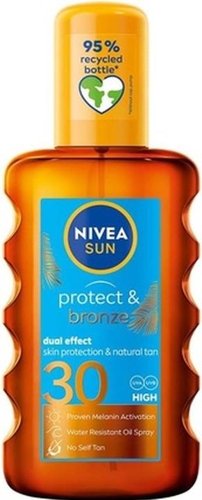 NIVEA Olio abbronzante Sun Protect & Bronze Spf30 200Ml (Olio abbronzatura, SPF 30, 200 ml)