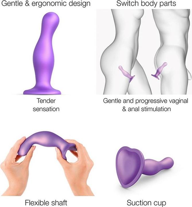 Produktbild Strap-on-me Dildo Plug Curvy Metallic (XXL)