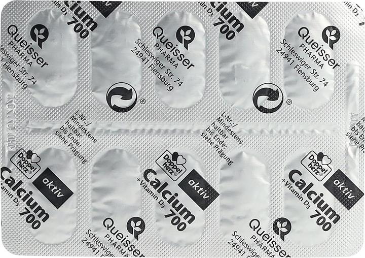 Actual product image Queisser Pharma DOUBLE HEART CALCIUM 700+D3 (30 Piece, Pills)