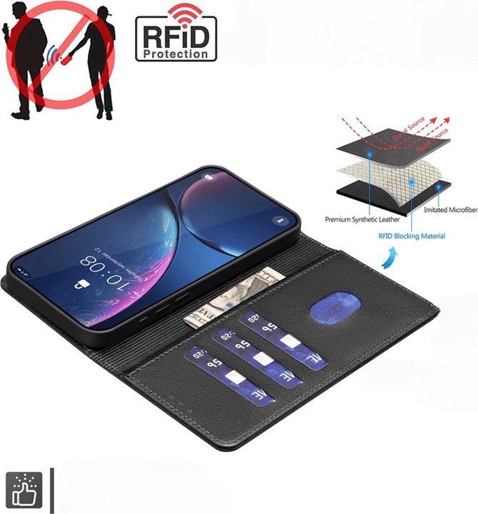 Actual product image Binfen Color Galaxy A56 - BINFEN Leder Etui Hülle mit RFID Blocker (Samsung Galaxy A56)
