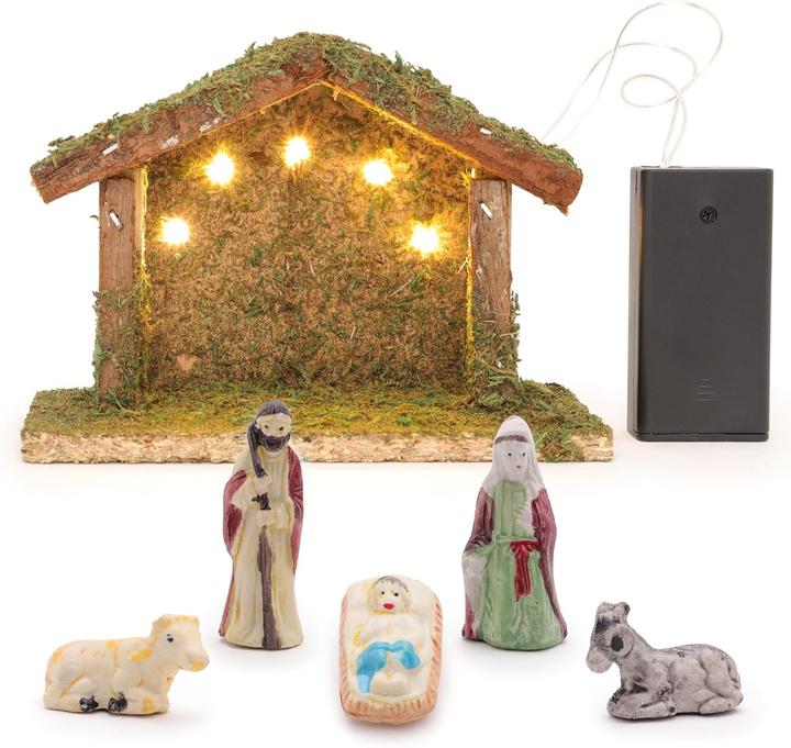 Image du produit Christmas Concepts Miniatur-Krippe mit LED-Lichtern