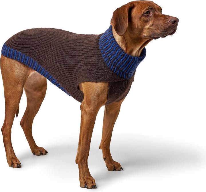 Actual product image Hunter Dogcoat Odense 35 + hat, beige/blue - (203542) (35, Dog jumper)
