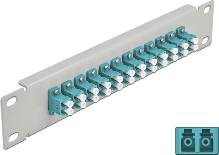 Actual product image Delock 10? FO Patchpanel 12 Port LC Duplex aqua 1 U gray