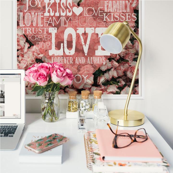 Produktbild Trenddeko Liebesherz im Blumenmeer (100 x 100 cm)